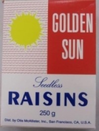 Allergy Alert - Undeclared sulphites in certain Golden Sun brand Seedless Raisins