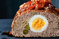 Pork and beef meatloaf with bacon jam