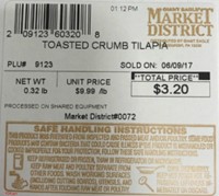 Slade Gorton Co., Inc. and Giant Eagle Inc. Recall Breaded Tilapia Products for Undeclared Milk