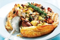 Chicken, chorizo & potato pie