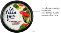 La Terra Fina Spinach Artichoke Dip Recalled for Undeclared Egg
