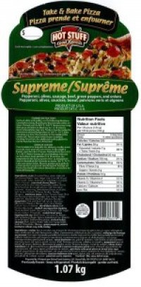 Hot Stuff Food Xpress brand pizza and calzone products