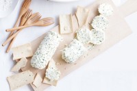 Cheese and herb logs