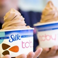 A non-dairy frozen yogurt