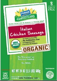 Italian Chicken Sausages Recalled by Perdue Foods for Possible Contamination