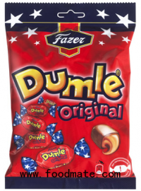 Allergen Warning: Fazer Dumle 220 g bag of sweets may also contain a Geisha Dark-chocolate truffles