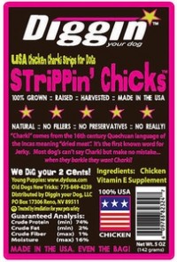 Diggin' Your Dog recalls Strippin' Chicks Pet Treats distributed in Colorado and Nevada