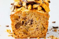 Zucchini bread with honeycomb butter