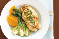 Baked fish with steamed vegetables