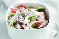 Chicken salad with low-fat ranch dressing