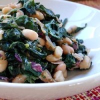 Greens with Cannellini Beans and Pancetta