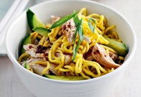 Spicy sesame chicken noodle salad
