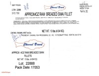 Siluriformes Fish Products Recalled for Misbranding and Undeclared Milk