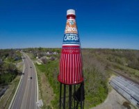 Giant ketchup bottle up for sale in southern Illinois