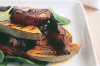 Barbequed mushroom and pumpkin salad