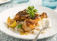 Crispy skinned lemon chicken