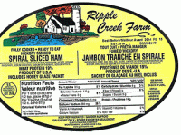 Ripple Creek Farm brand Hickory Smoked Spiral Sliced Ham recalled due to Listeria