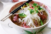 Beef and noodle soup (Pho bo)