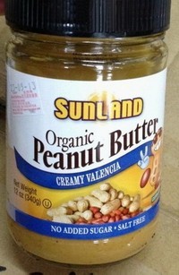 Not to consume peanut butter with possible Salmonella contamination