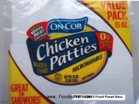 On-Cor Chicken Patties Recalled for Foreign Material