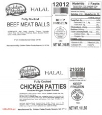 Poultry and Beef Products Recalled by Golden Platter Foods Inc. for Undeclared Milk Allergen
