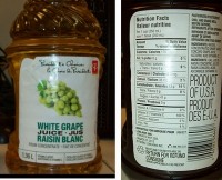 Allergy Alert - undeclared sulphites in President’s Choice® White Grape Juice