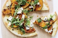 Maple-glazed pumpkin and blue cheese pizzas