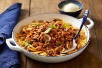 Fettuccine with mushroom bolognese