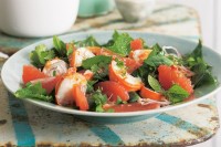 Lobster, pink grapefruit and mixed herb salad