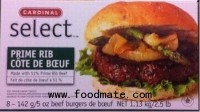 Cardinal Select Brand Prime Rib Beef Burgers Recall