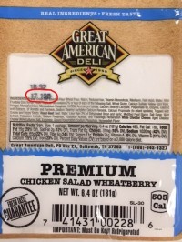 Great American Deli Recalling a Chicken Sandwich for Undeclared Allergens