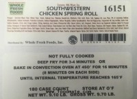 Speedy Foods Recalls Chicken Spring Rolls for Undeclared Egg