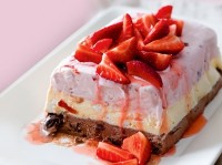 Grown-up neapolitan ice-cream cake