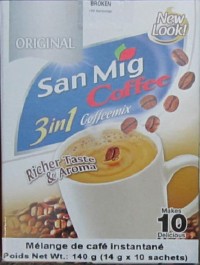 San Mig brand 3 in 1 Coffeemix recalled due to undeclared milk