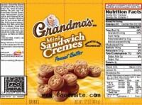 Frito-Lay Voluntary Recall Peanut Butter Sandwich Crème Cookies