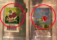 Strawberries found with sewing needles inside