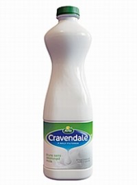 Double-seal closure for milk, cream