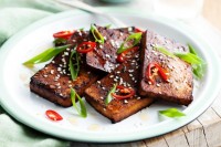 Barbecued teriyaki tofu