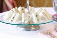 Chicken waldorf sandwich triangles