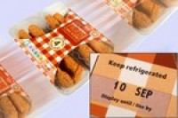 Pork Farms on a roll with carton coder