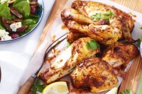 Spice-rubbed roast chicken