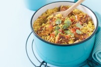 Curry chicken and tomato pilaf