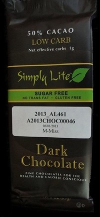 Simply Lite brand Dark Chocolate recalled due to undeclared milk
