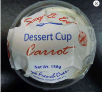 The French Oven brand Dessert Cup Carrot recalled due to undeclared milk