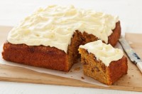 Carrot quinoa cake with cream cheese frosting