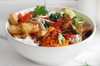 Tofu bibimbap - Korean 'mixed rice'