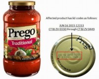 Campbell Recalls 300 Cases of Prego® Traditional Italian Sauce