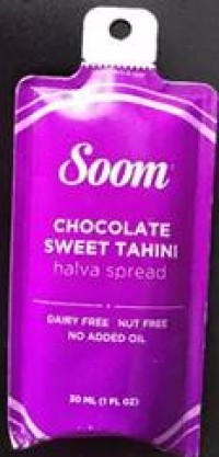 FDA Issues Public Health Alert About Soom Chocolate Tahini Halva
