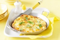 Bacon, pumpkin and feta frittata