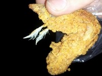 Feathers found in bucket of fried chicken, man claims